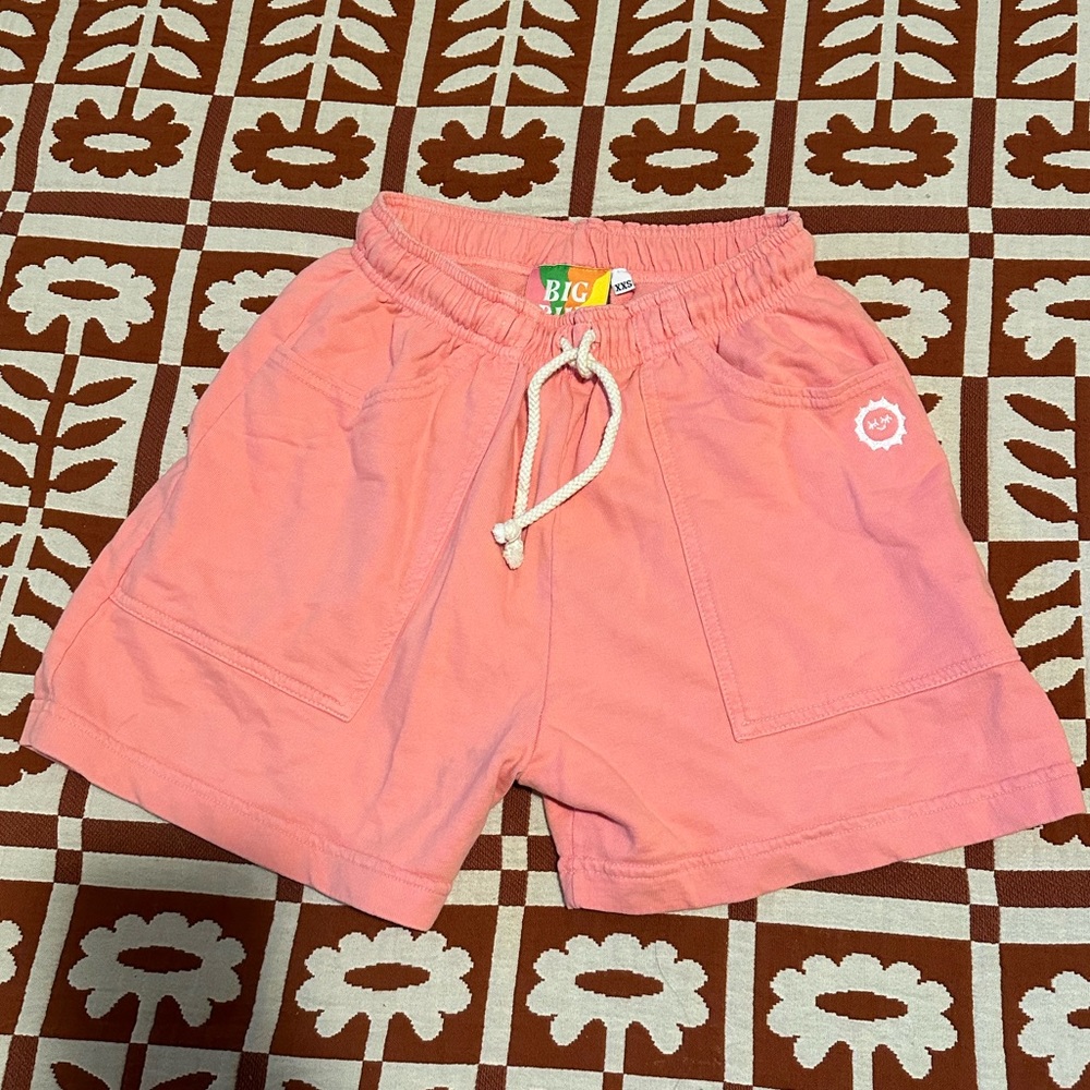 Big Bud Press flamingo pink sweat shorts XXS